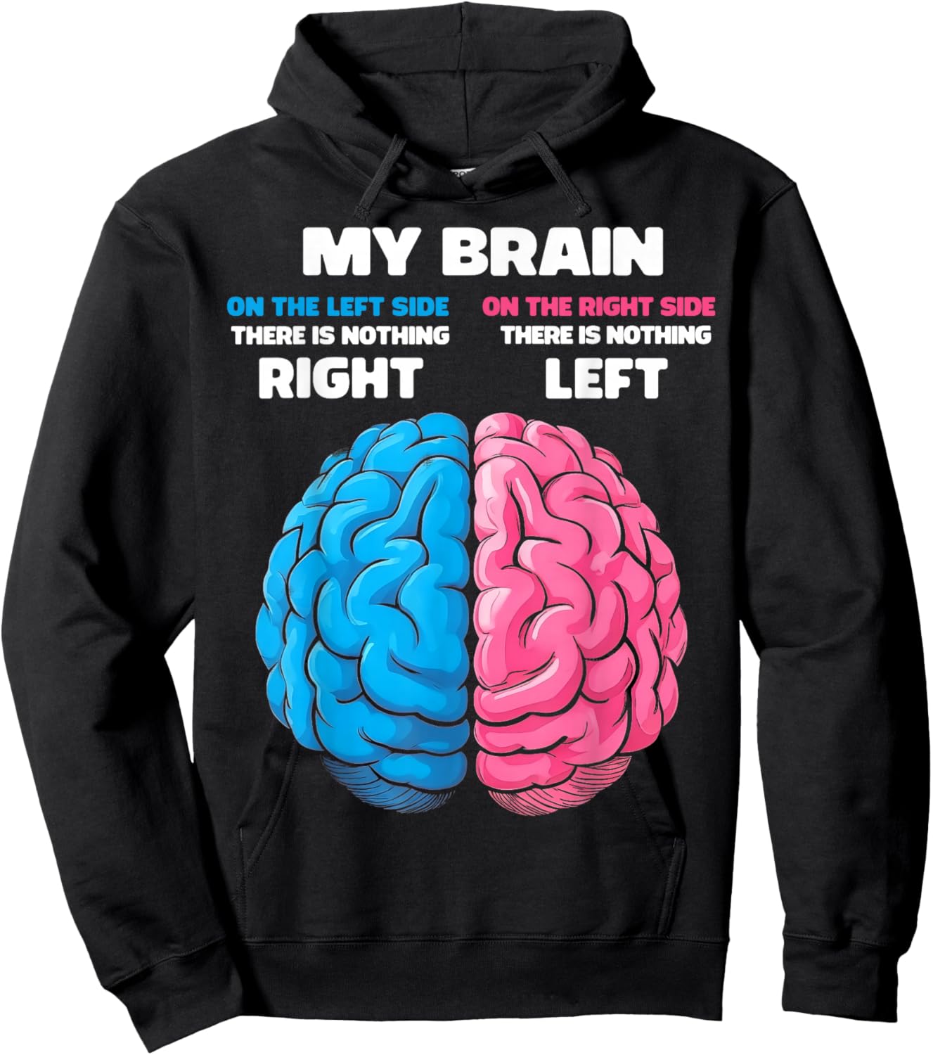 My Brain There's Nothing Right There is Nothing Left Hoodie - Hoodie | Black