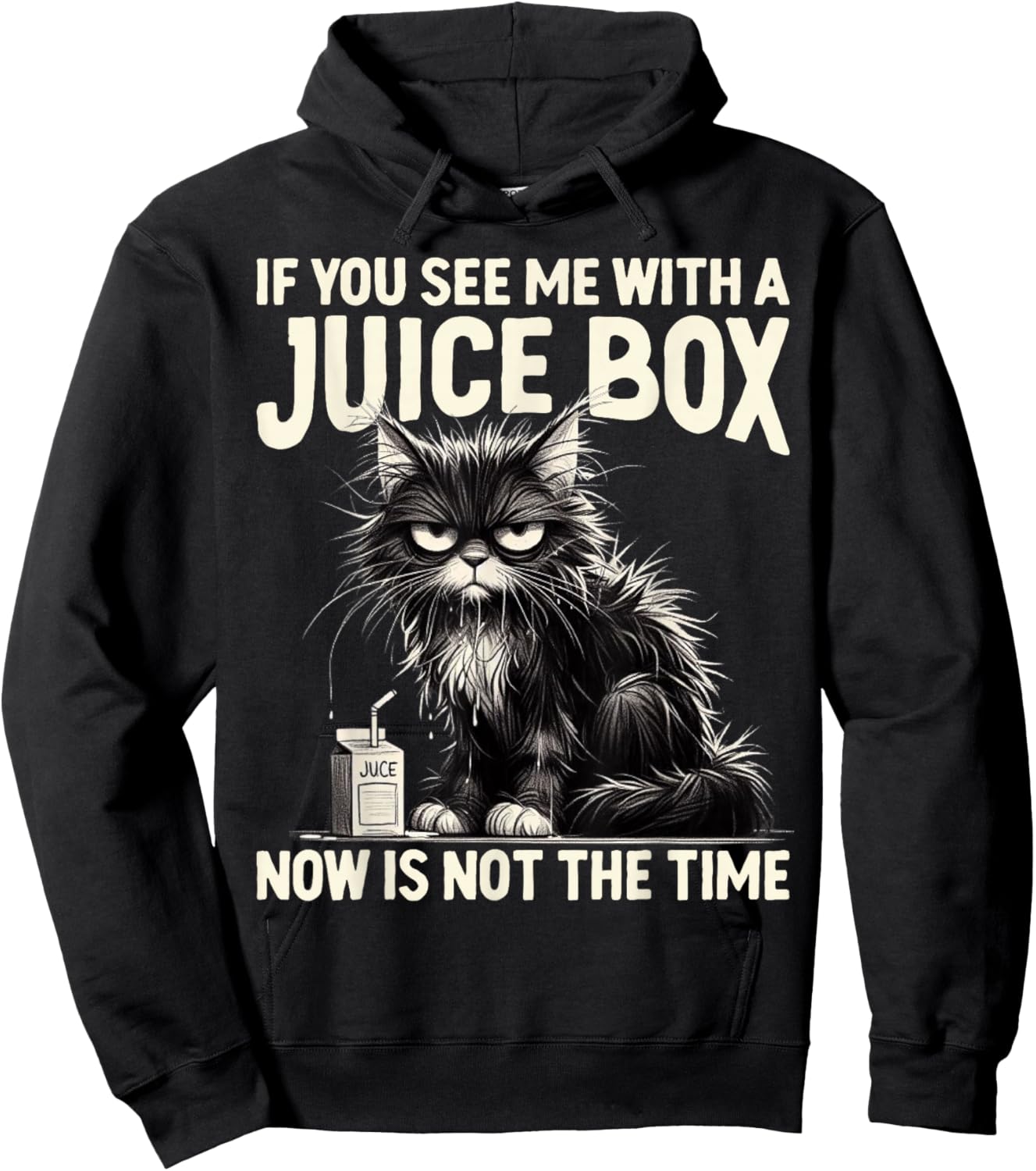 Funny T1D Cat Blood diabetes type 1 Diabetic warrior Hoodie - Hoodie | Black
