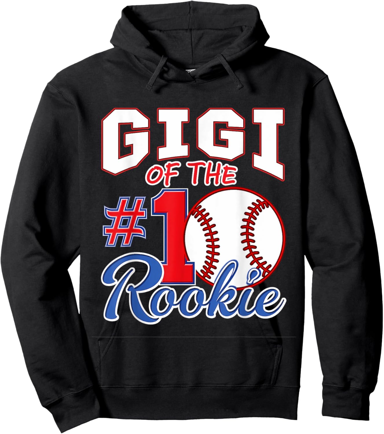 Retro Grandma Gigi Of The Number 1 Rookie Baseball Hoodie - Hoodie | Black