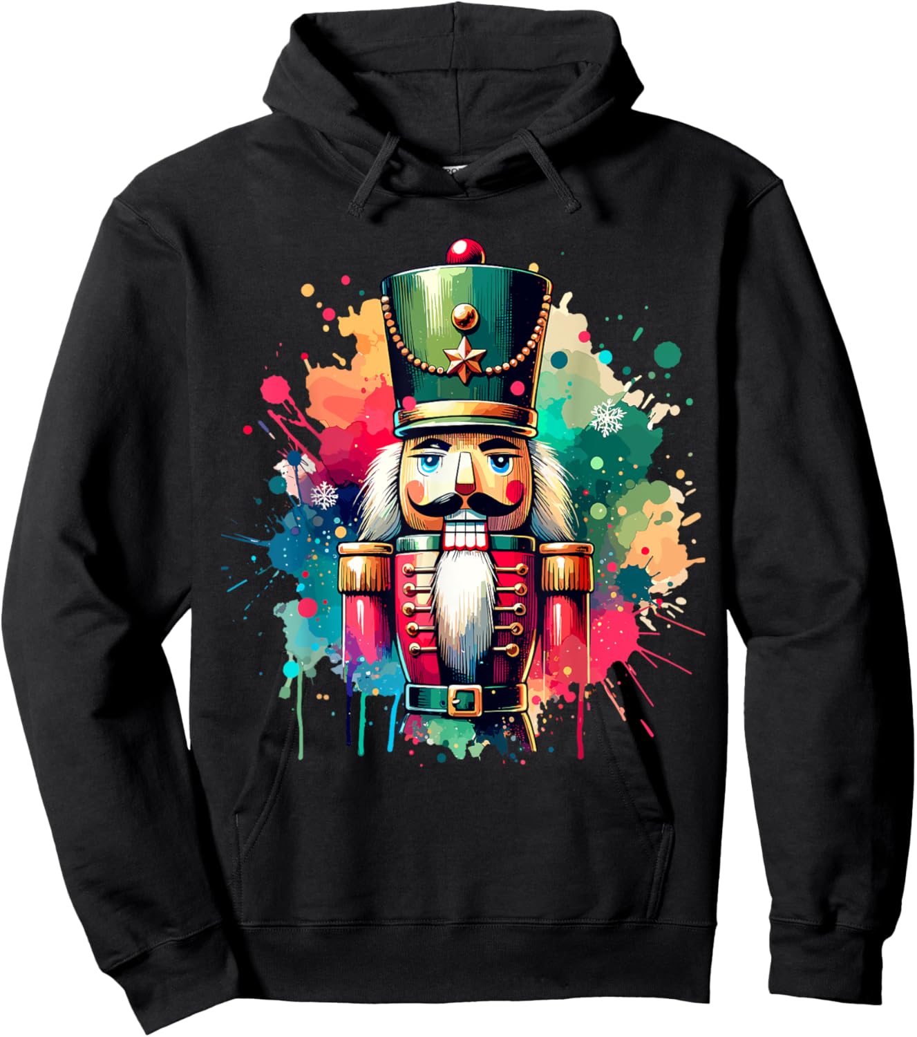 Colorful Christmas Nutcracker Hoodie - Hoodie | Black