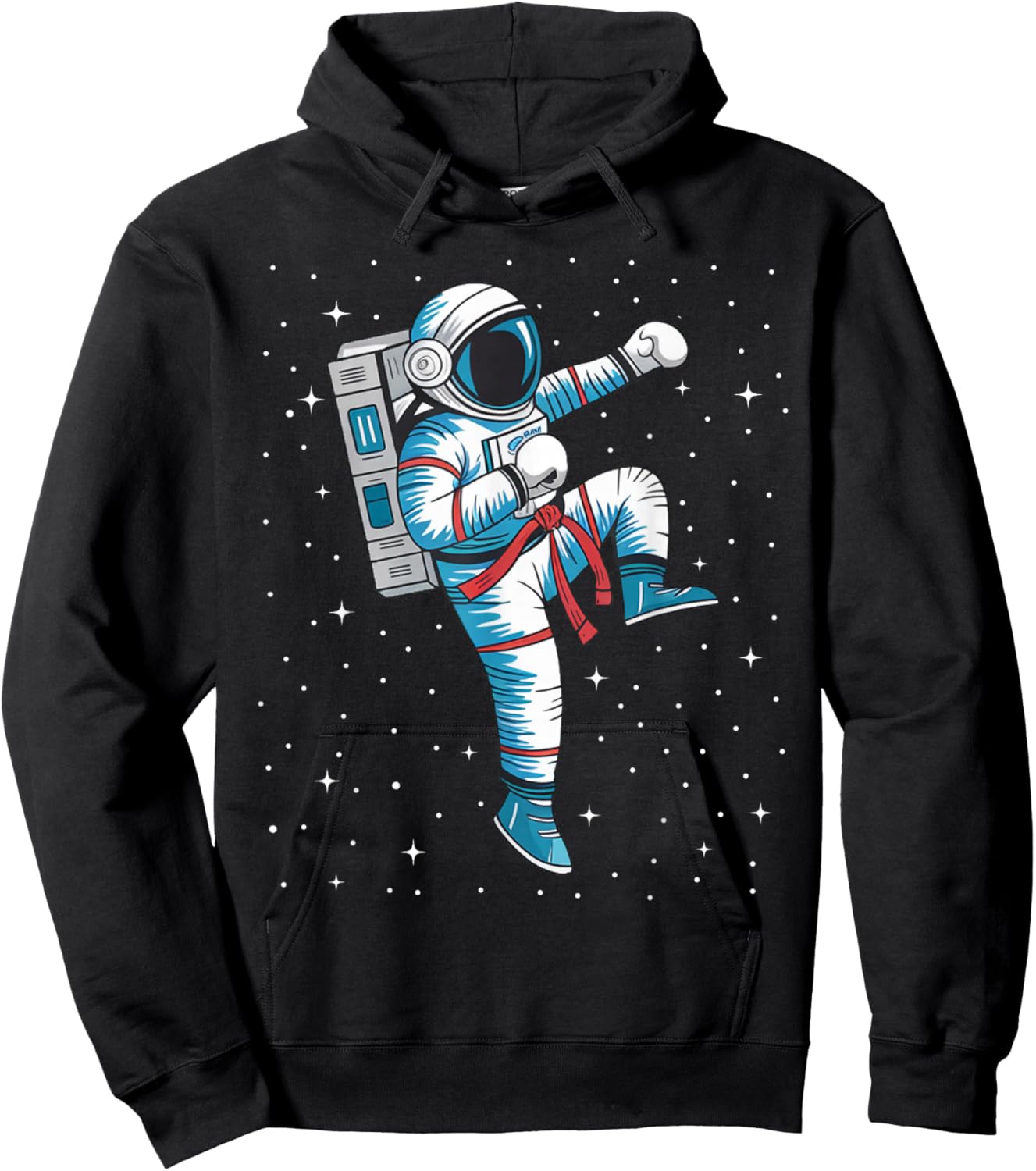 Astronaut Muay Thai Boxing Karate Kickboxing Martial Arts Hoodie - Hoodie | Black
