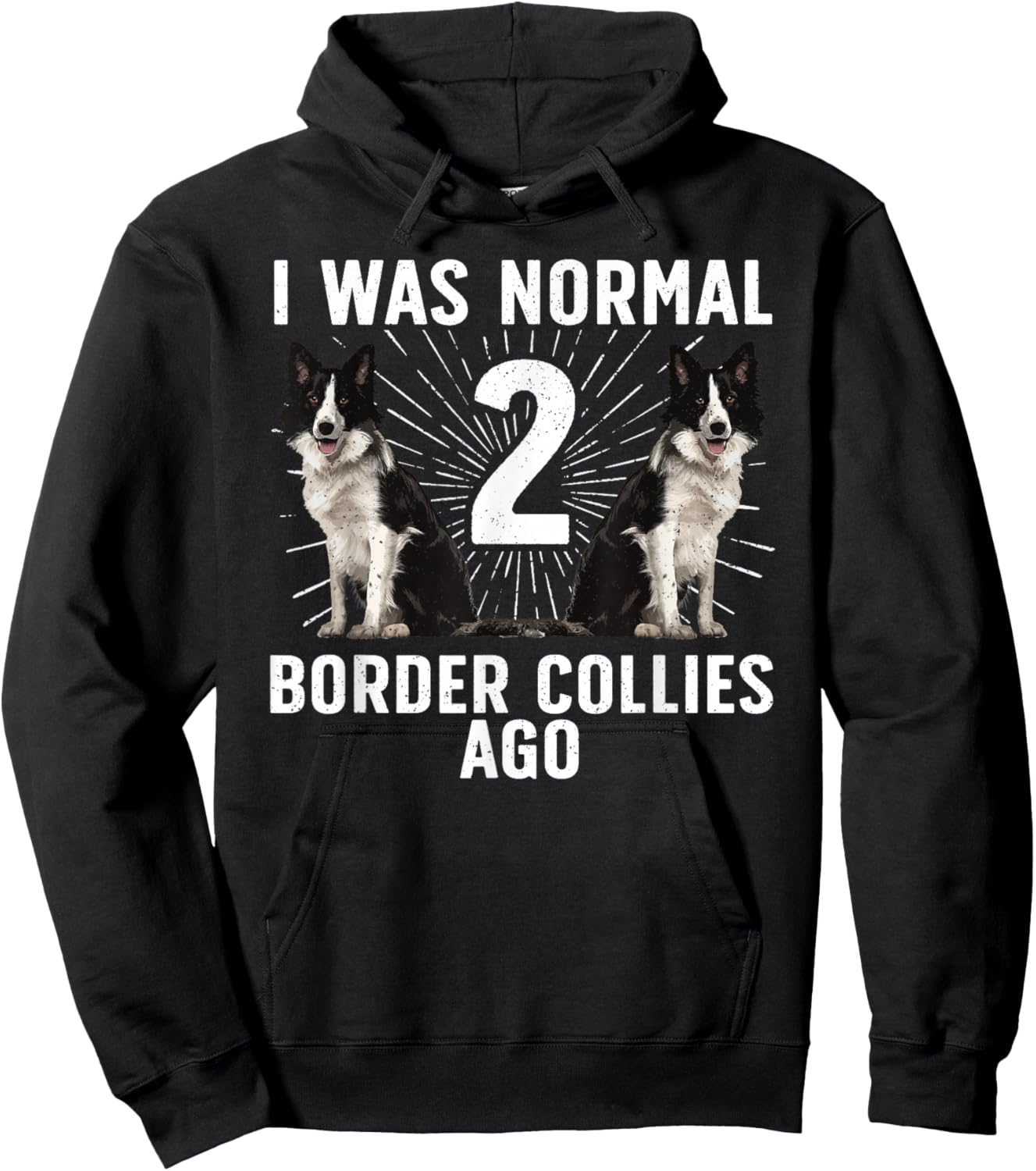 Border Collie Art Women Kids Border Collie Lover Hoodie - Hoodie | Black