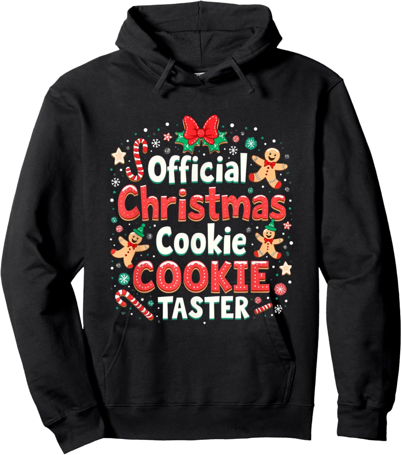 Official Christmas Cookie Taster Christmas Cookie Hoodie - Hoodie | Black