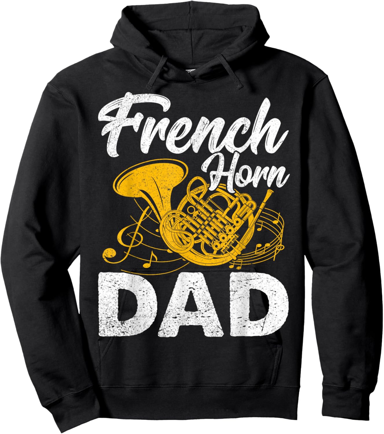 French Horn Dad - Father's Day Marching Band Musician Gifts Hoodie - Hoodie | Black