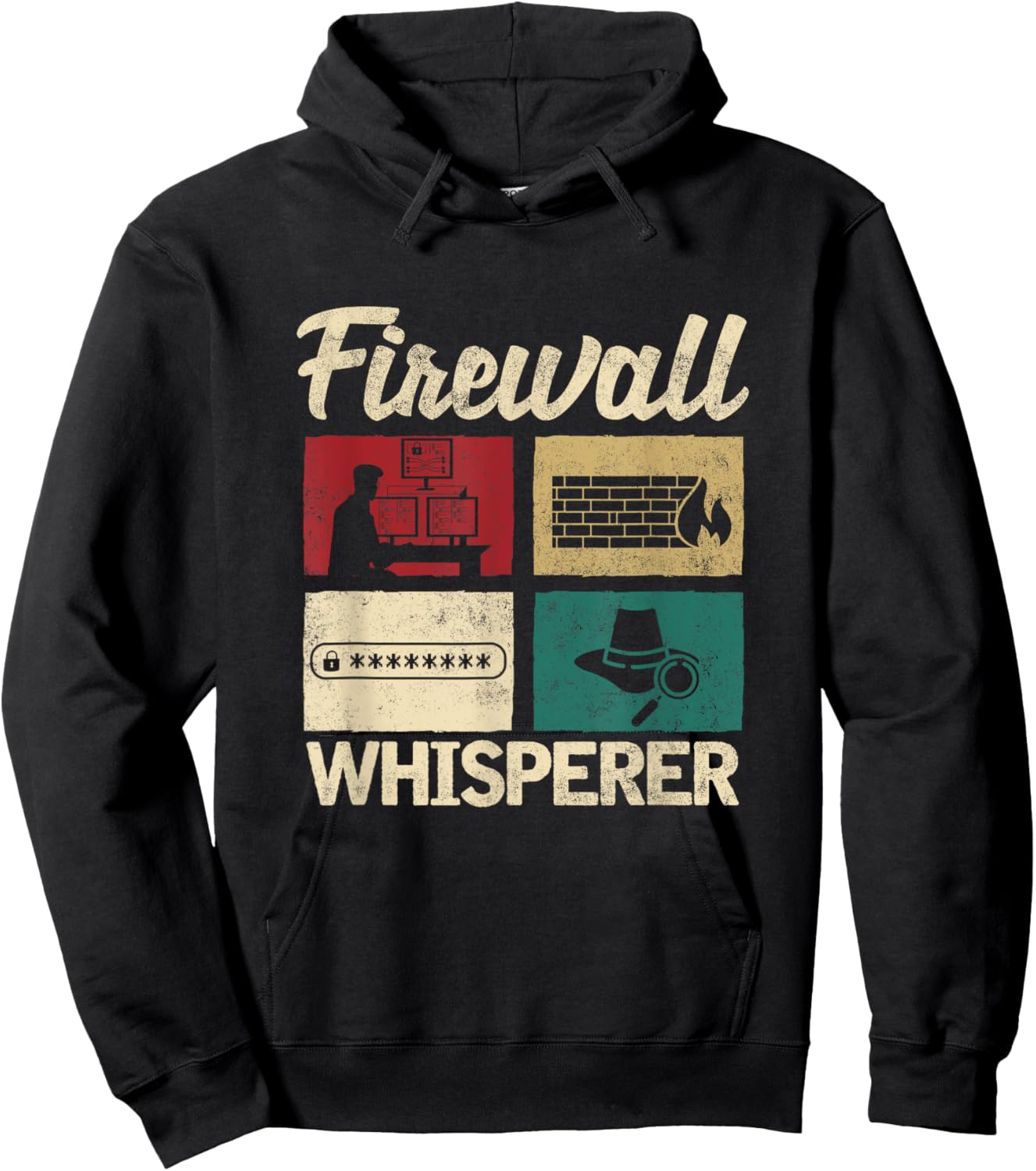 It Security Cyber Security Analyst Firewall Whisperer Hoodie - Hoodie | Black