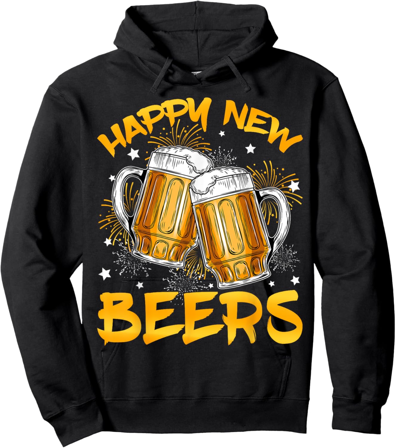 Happy New Beers Happy New Year 2026 NYE New Years Eve Party Hoodie - Hoodie | Black