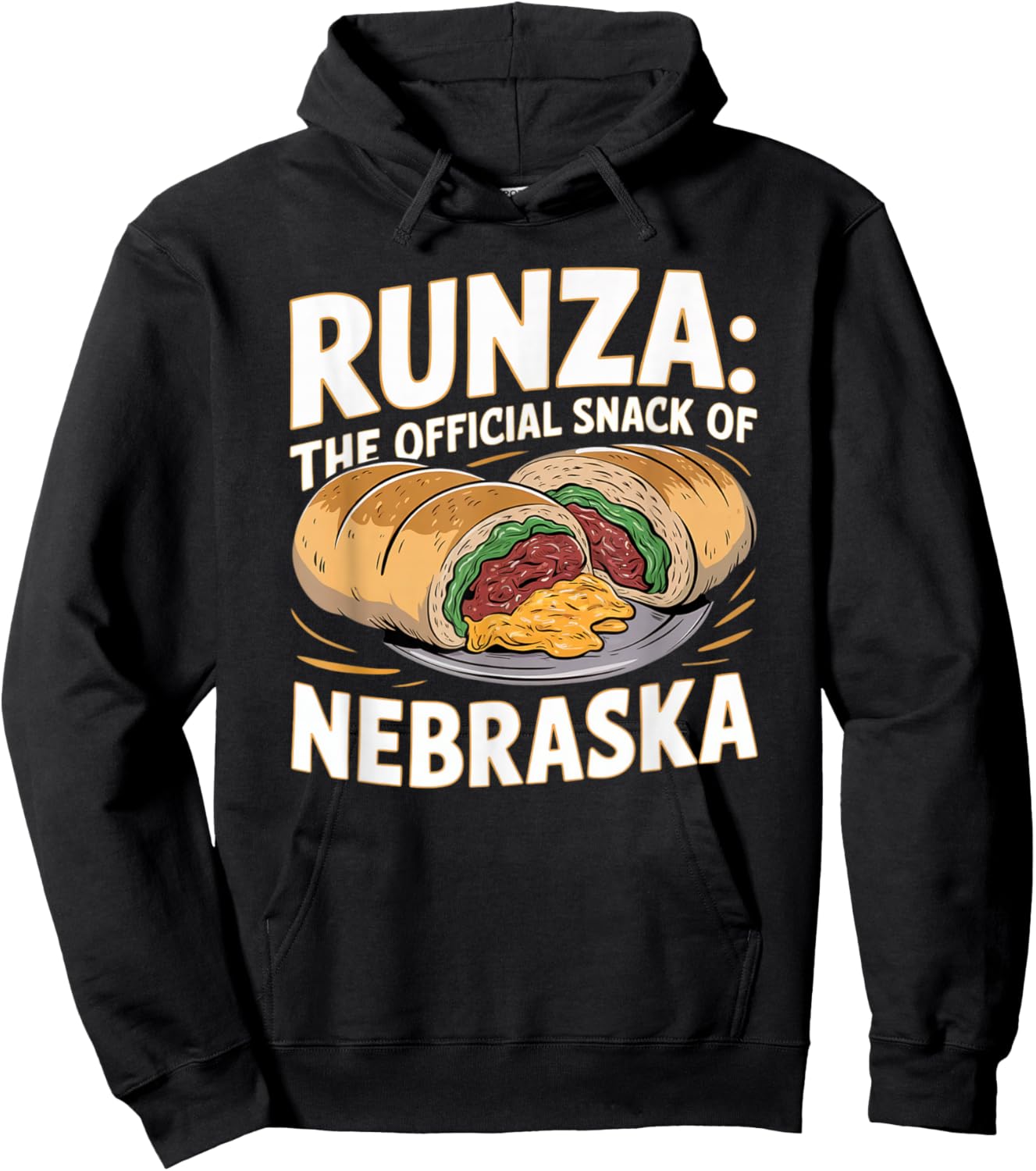 Runza Lover | Nebraska Food Favorite | Fun Bakery Design Hoodie - Hoodie | Black