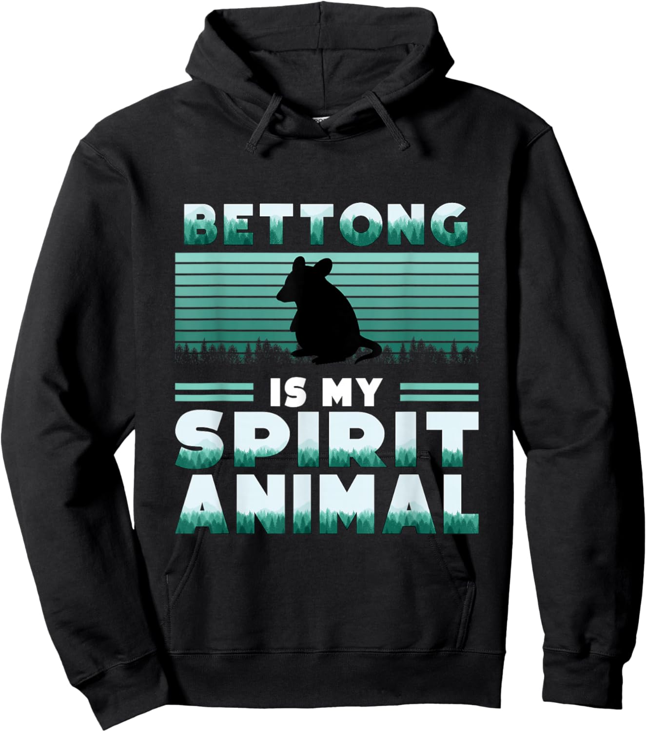 Bettong is my Spirit Animal Rat Kangaroo Animal Lover Hoodie - Hoodie | Black