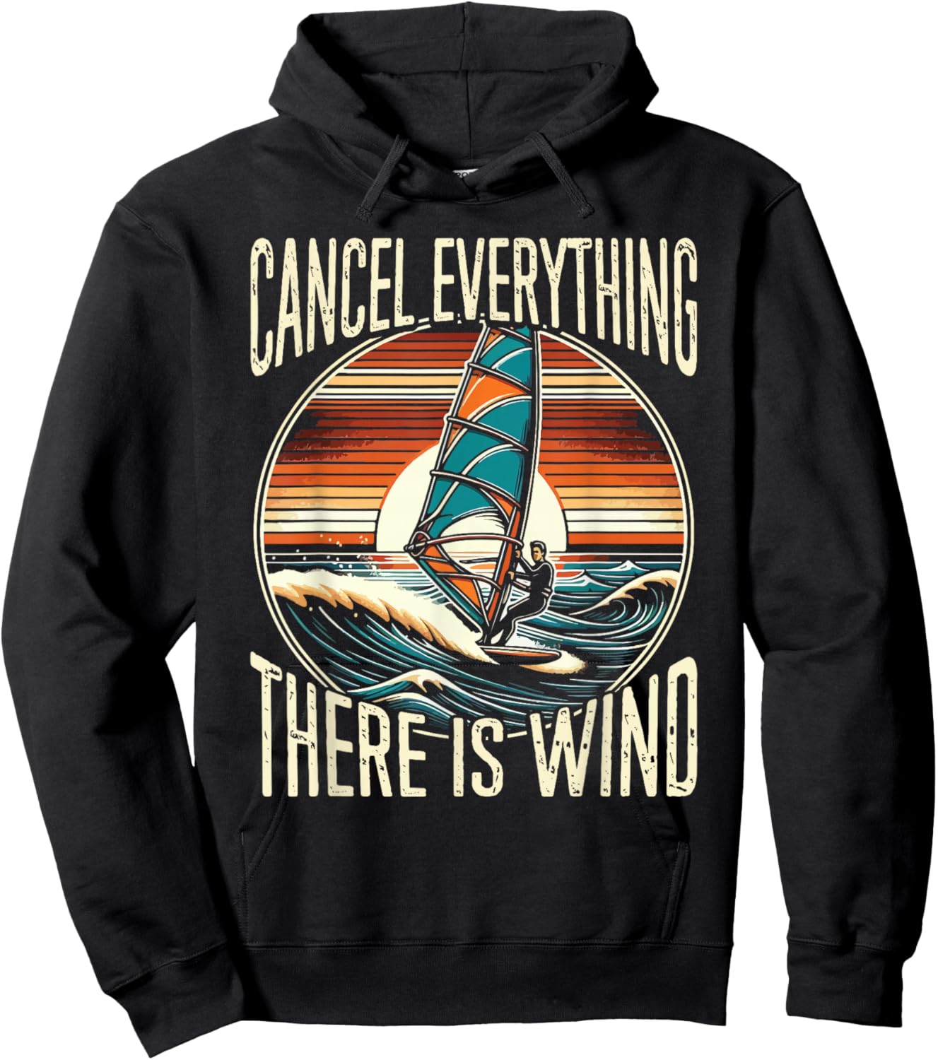 Windsurfer, Windsurfing, Funny Hoodie - Hoodie | Black