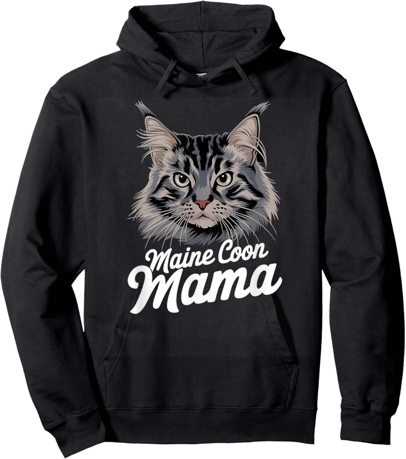 Maine Coon Mama Cat Hoodie - Hoodie | Black