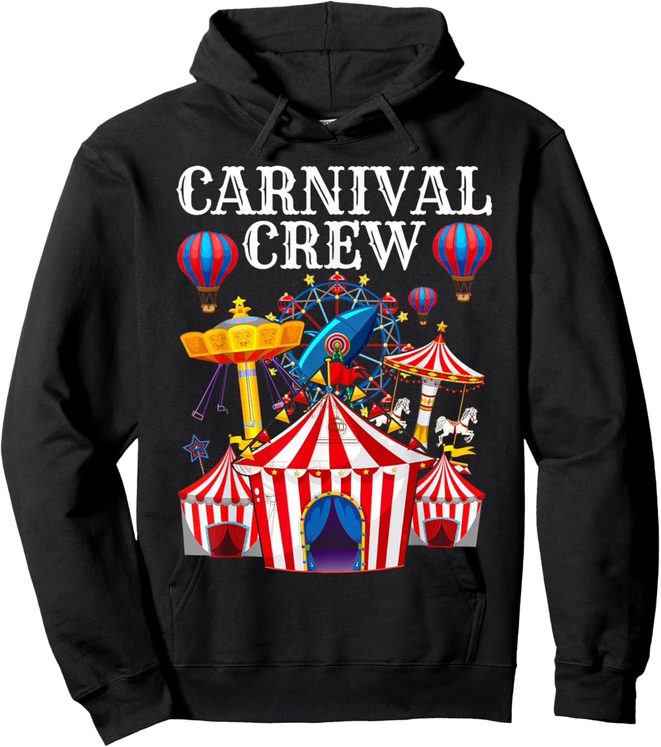 Carnival Crew for Carnival Birthday & Carnival Theme Party Hoodie - Hoodie | Black