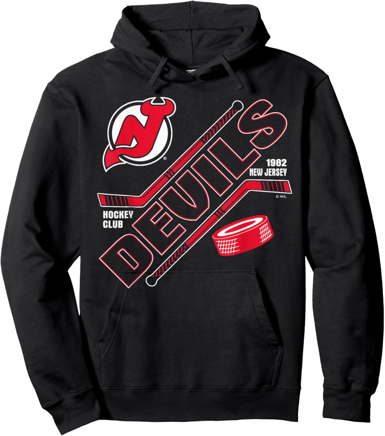 New Jersey Devils Force Black Officially Licensed Hoodie - Hoodie | Black