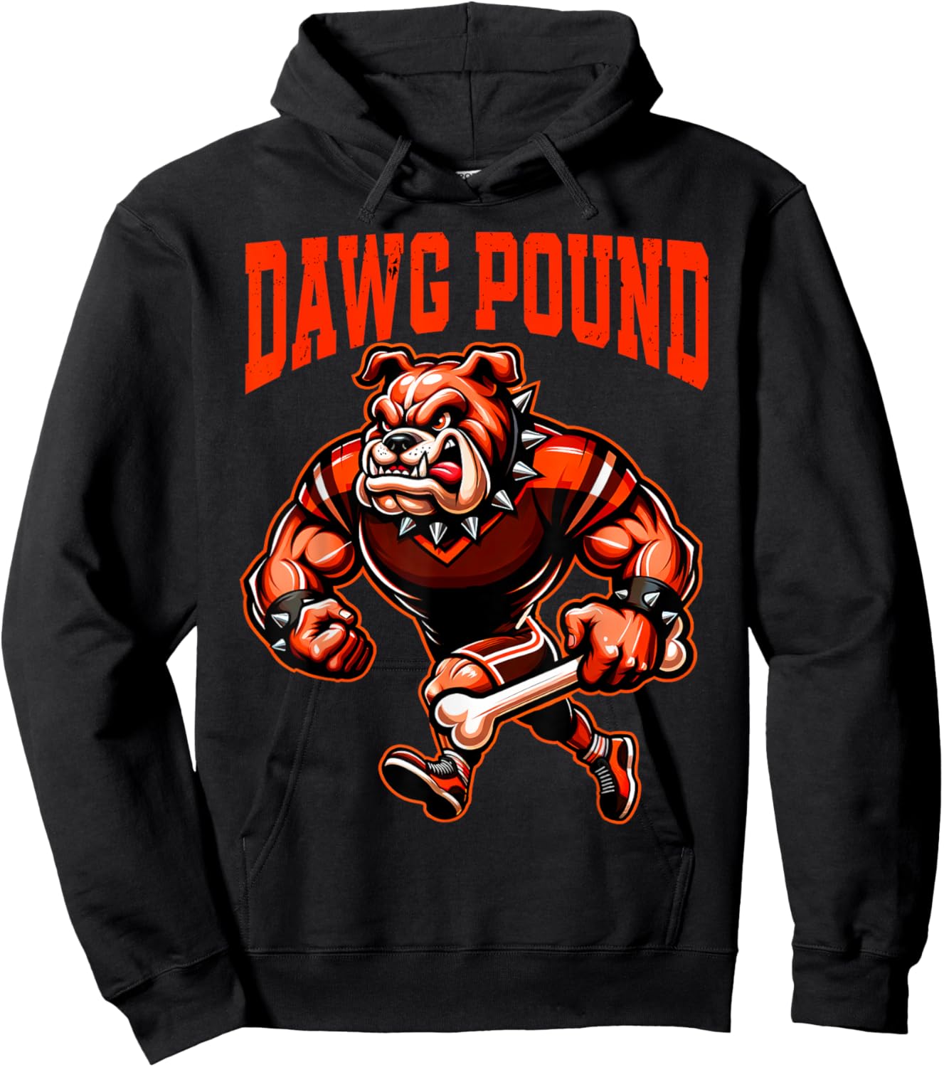 Graphic Cleveland Name Styles | DAWG Dog Pound Gifts Ideas Women Girls Kids Hoodie - Hoodie | Black