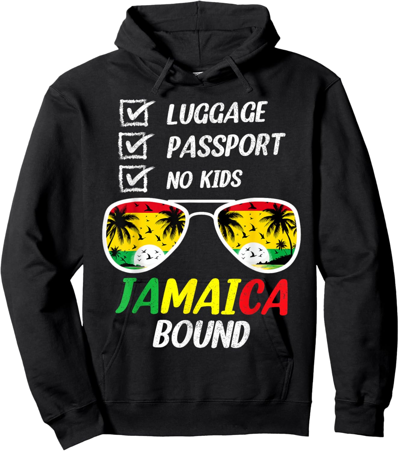 Jamaican Travel Vacation Trip Outfit to Jamaica Men Women Hoodie - Hoodie | Black