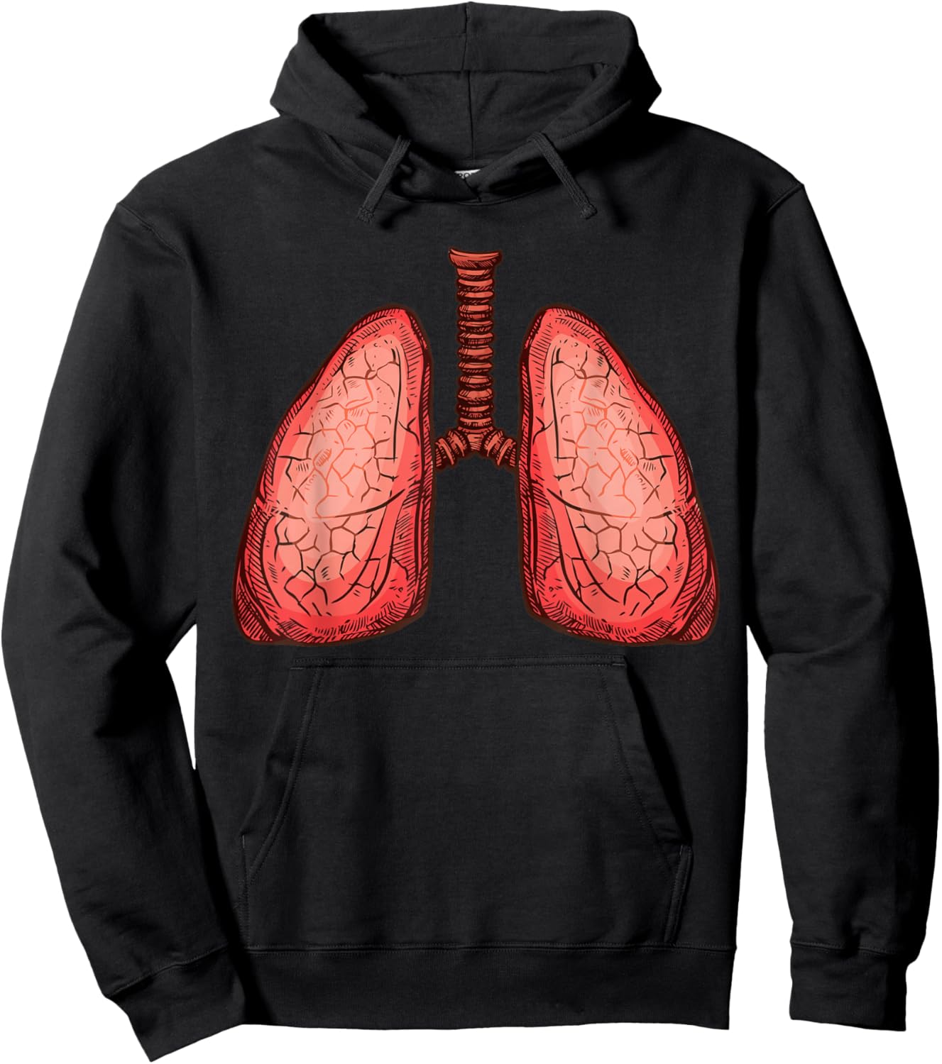 Human Body Organs Anatomy Group Costumes - Lungs Costume Hoodie - Hoodie | Black