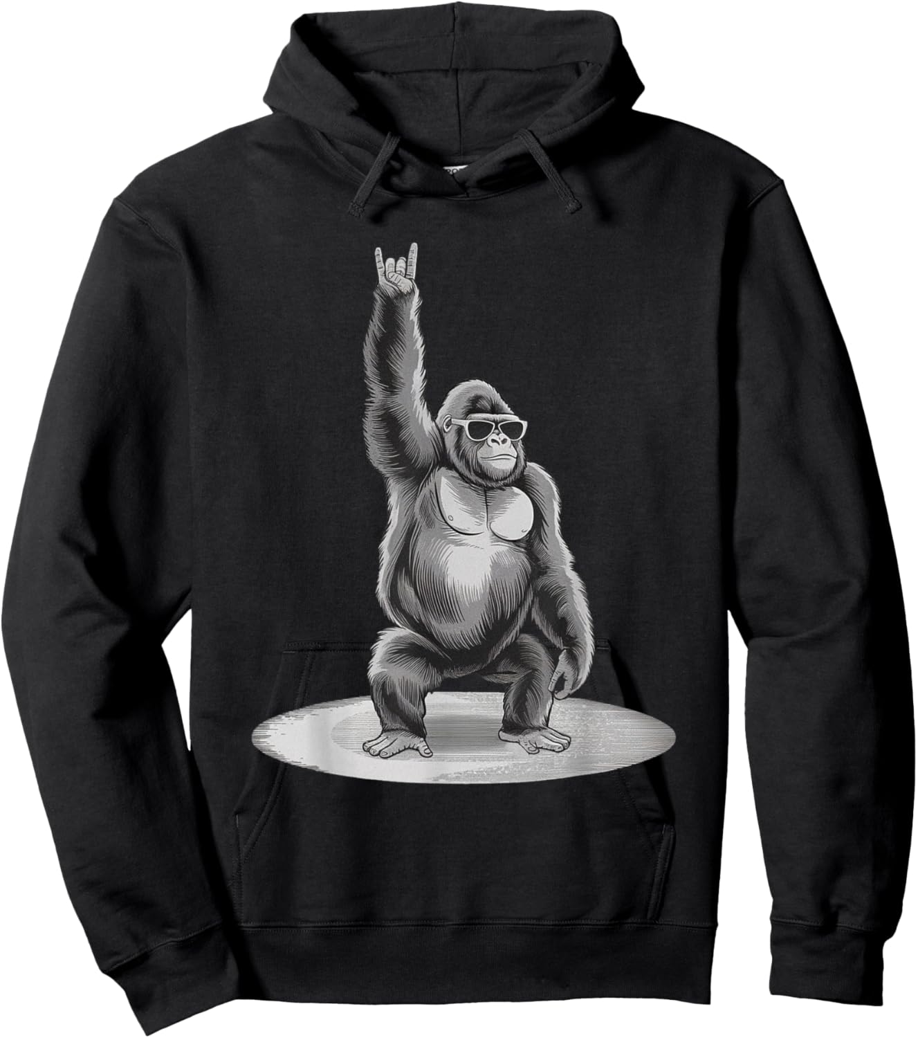 Gorilla Rock Music Boys Kids Men Gorilla Vintage Animal Hoodie - Hoodie | Black