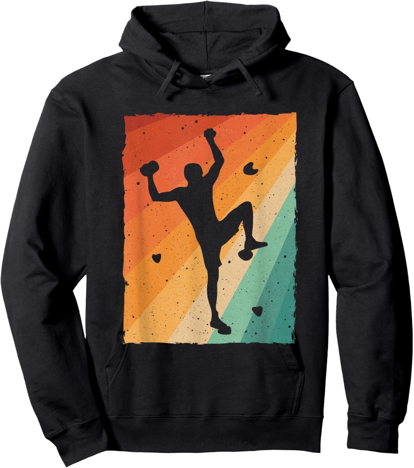 Vintage Bouldering Design Women Kids Rock Climbing Hoodie - Hoodie | Black