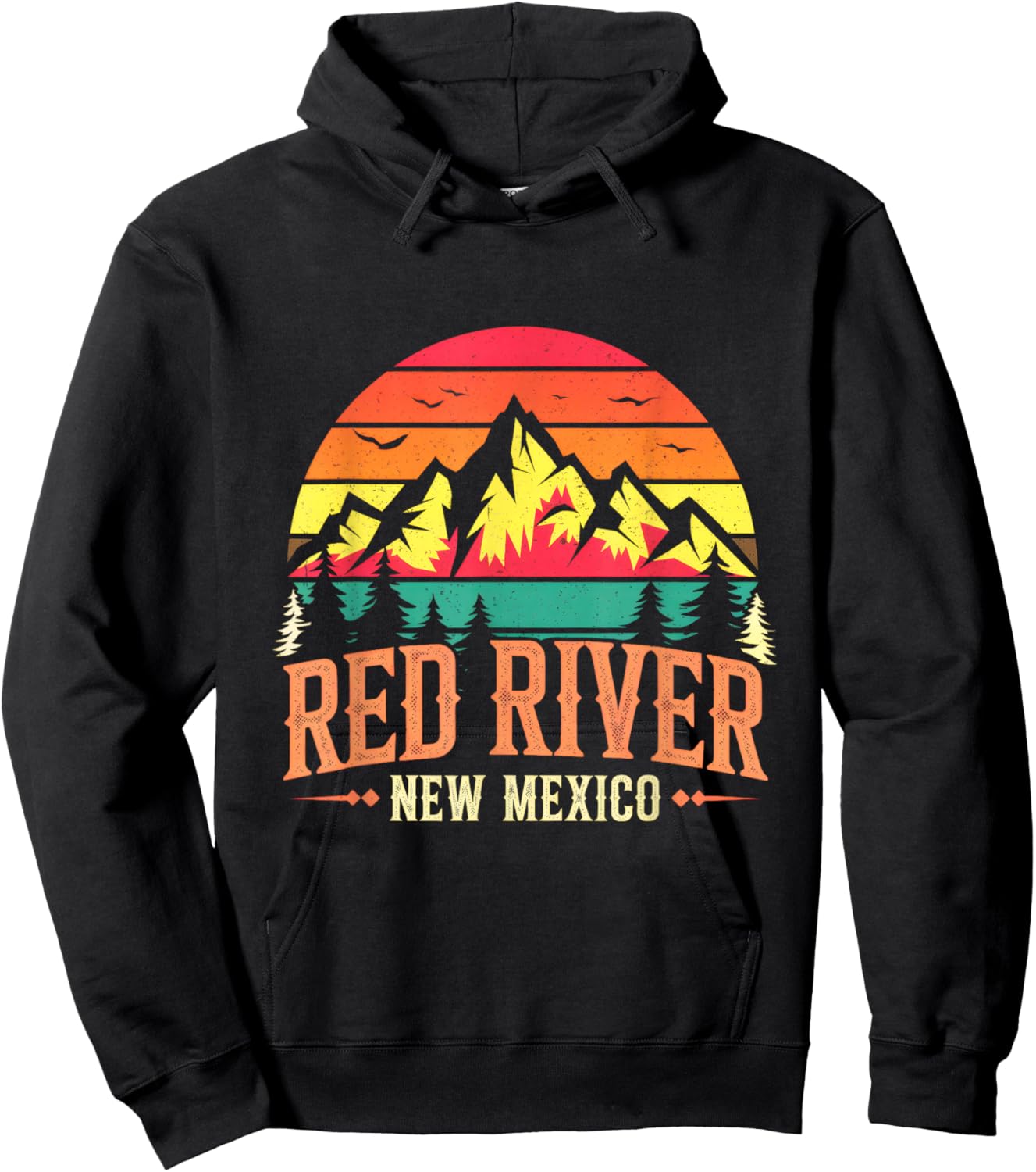 Red River New Mexico - Outdoor Adventure Travel Hoodie - Hoodie | Black