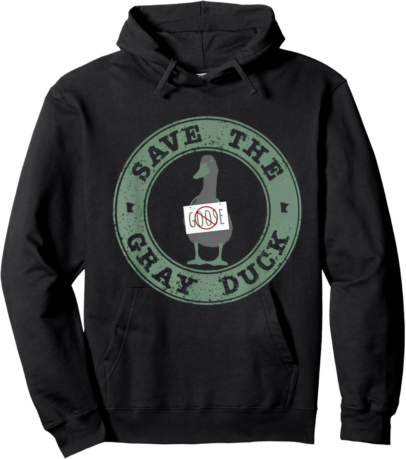 Save The Gray Duck Hoodie - Hoodie | Black