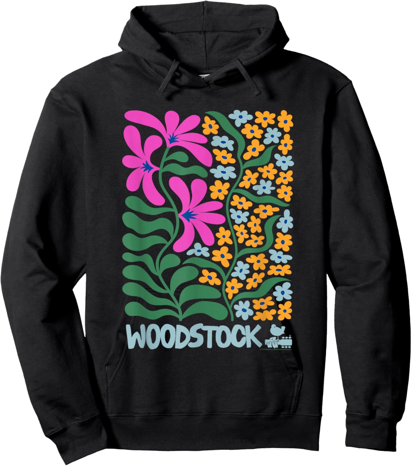Woodstock Blooms Hoodie - Hoodie | Black