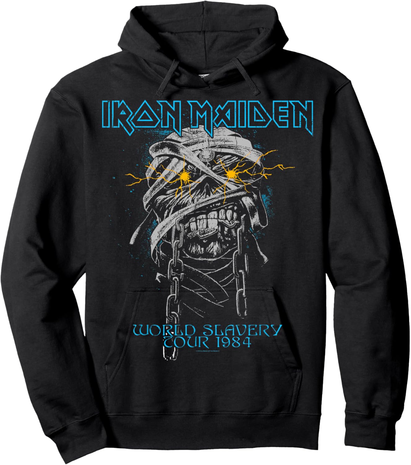 Iron Maiden - Powerslave Head Mummy Navy Hoodie - Hoodie | Black