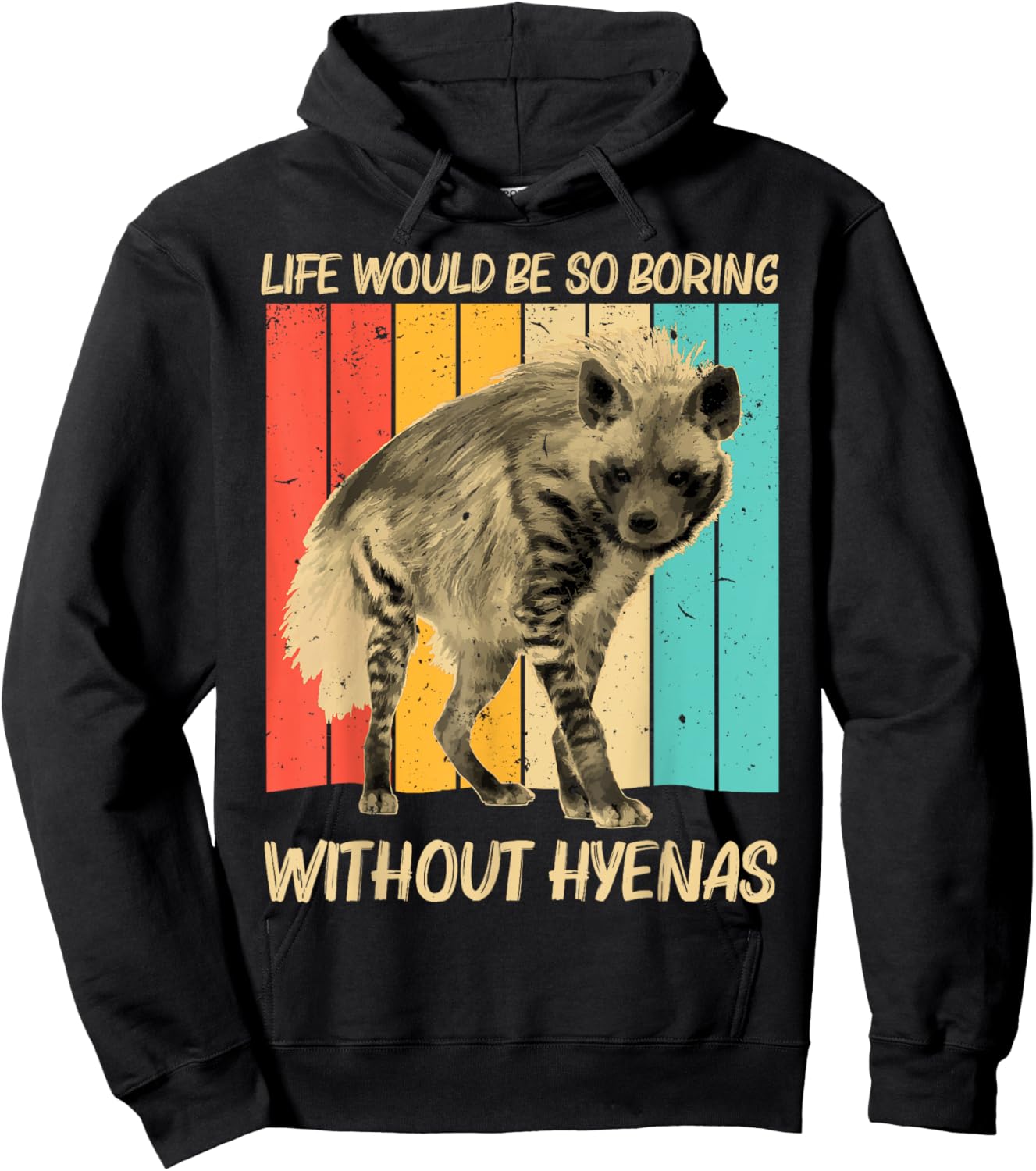 Cool Hyena Design Women African Animal Hyena Lover Hoodie - Hoodie | Black