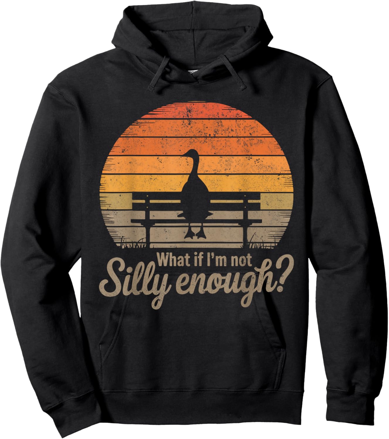What If I'm Not Silly Enough Goose Meme Funny Duck Men Women Hoodie - Hoodie | Black
