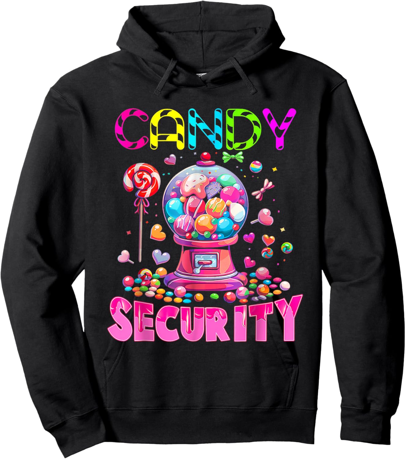 Candy Security Candyland Costume Kids Teens Adult Hoodie - Hoodie | Black