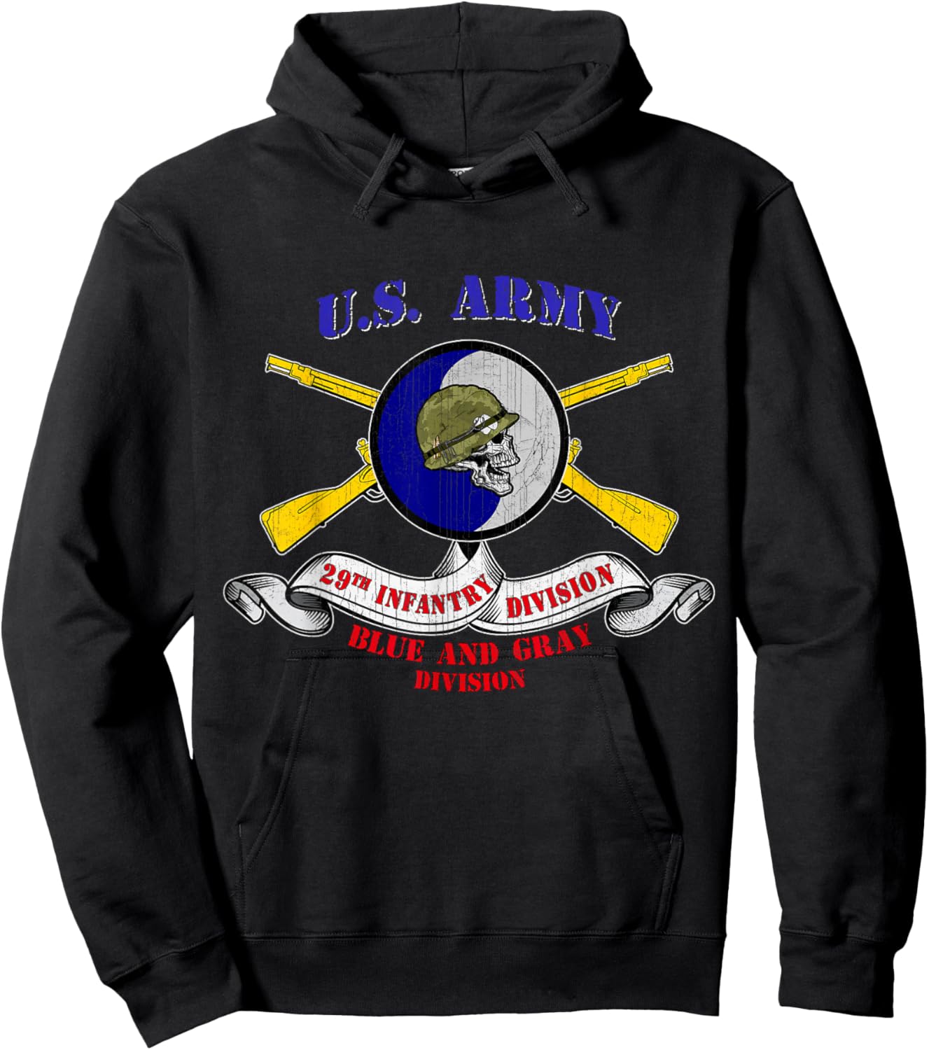 29th Infantry Division 29th ID Veteran Fort Belvoir Virginia Hoodie - Hoodie | Black