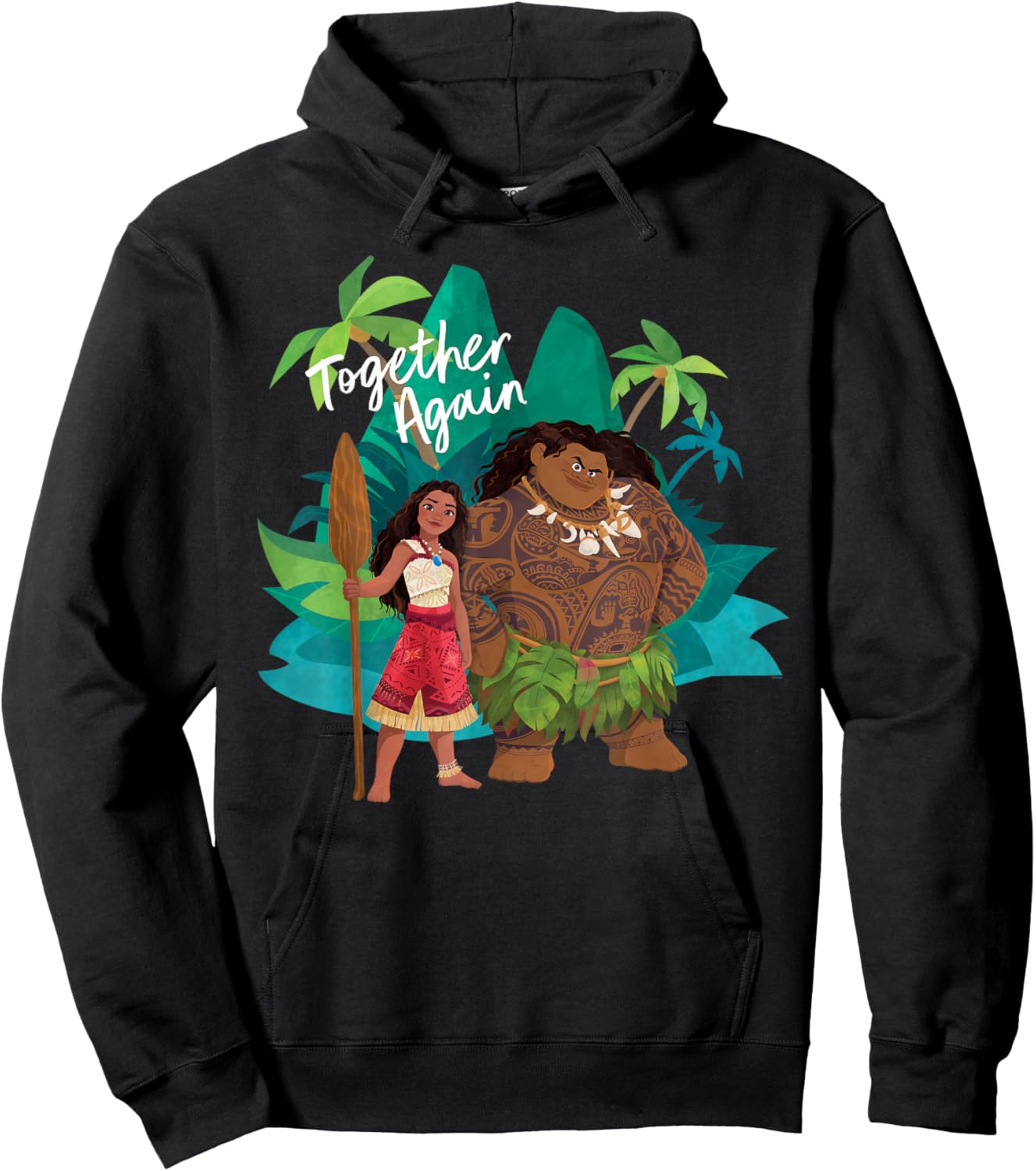 Disney Moana 2 Moana and Maui Together Again Hoodie - Hoodie | Black