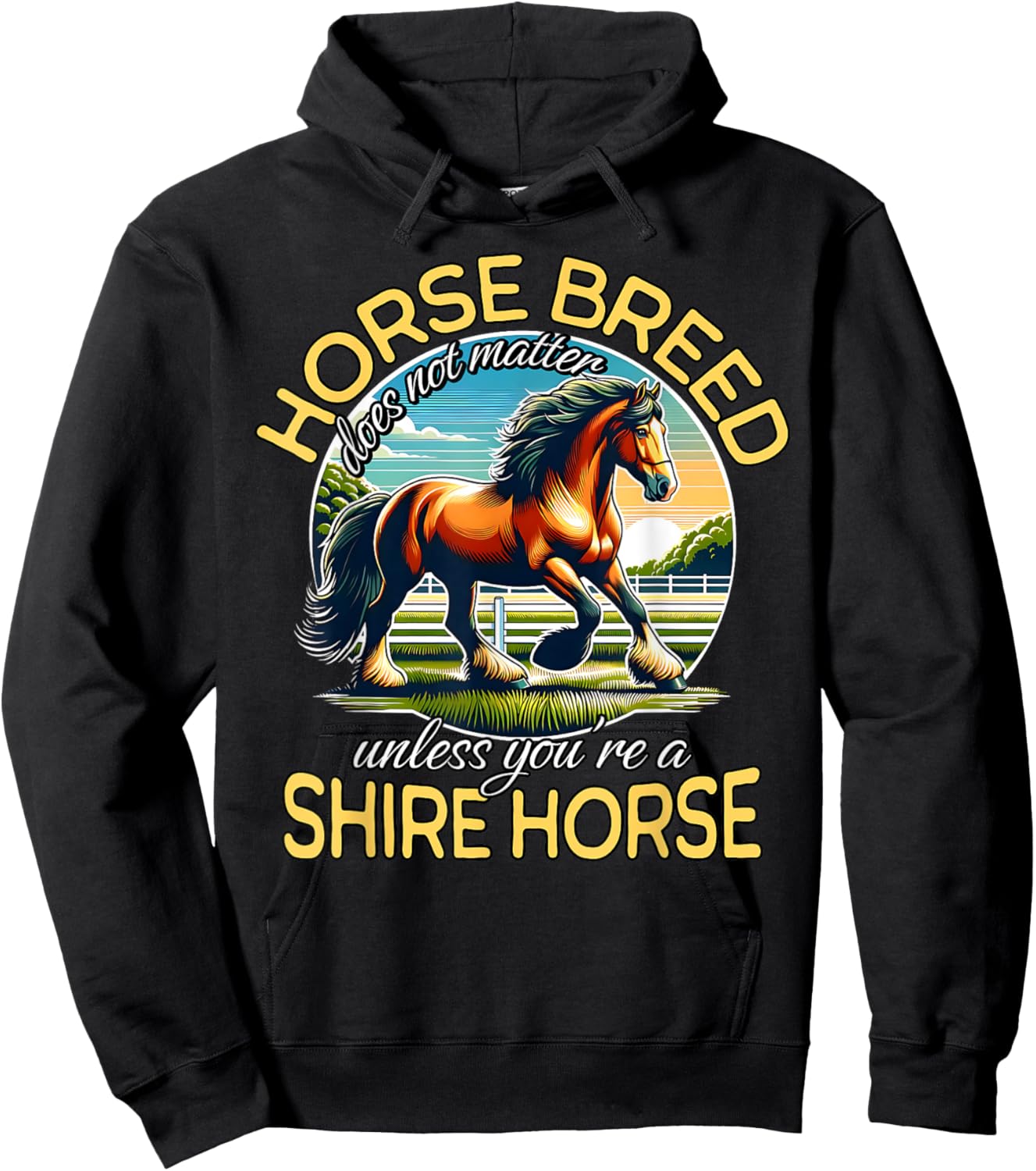 Shire Horse Horse Riding American Shire Horse Hoodie - Hoodie | Black