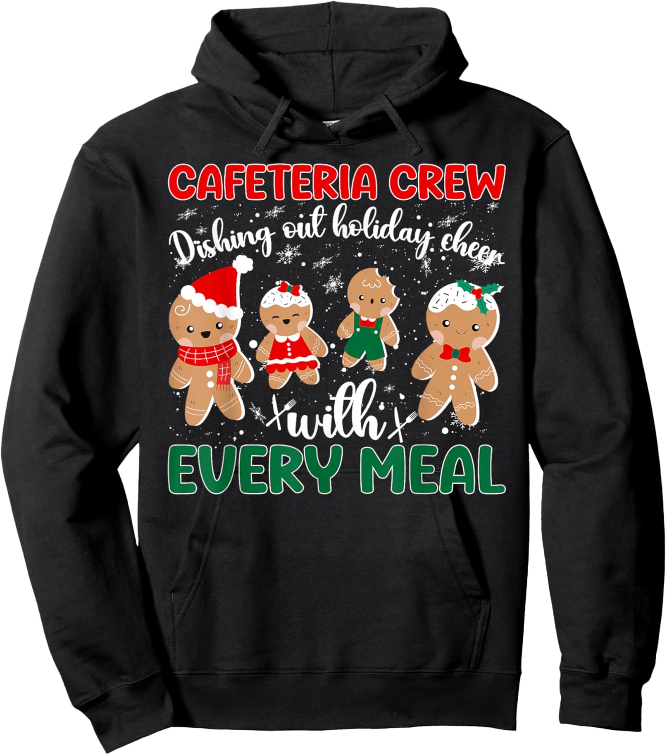 Cafeteria Crew Lunch Lady Christmas Lunch Ladies Xmas Party Hoodie - Hoodie | Black