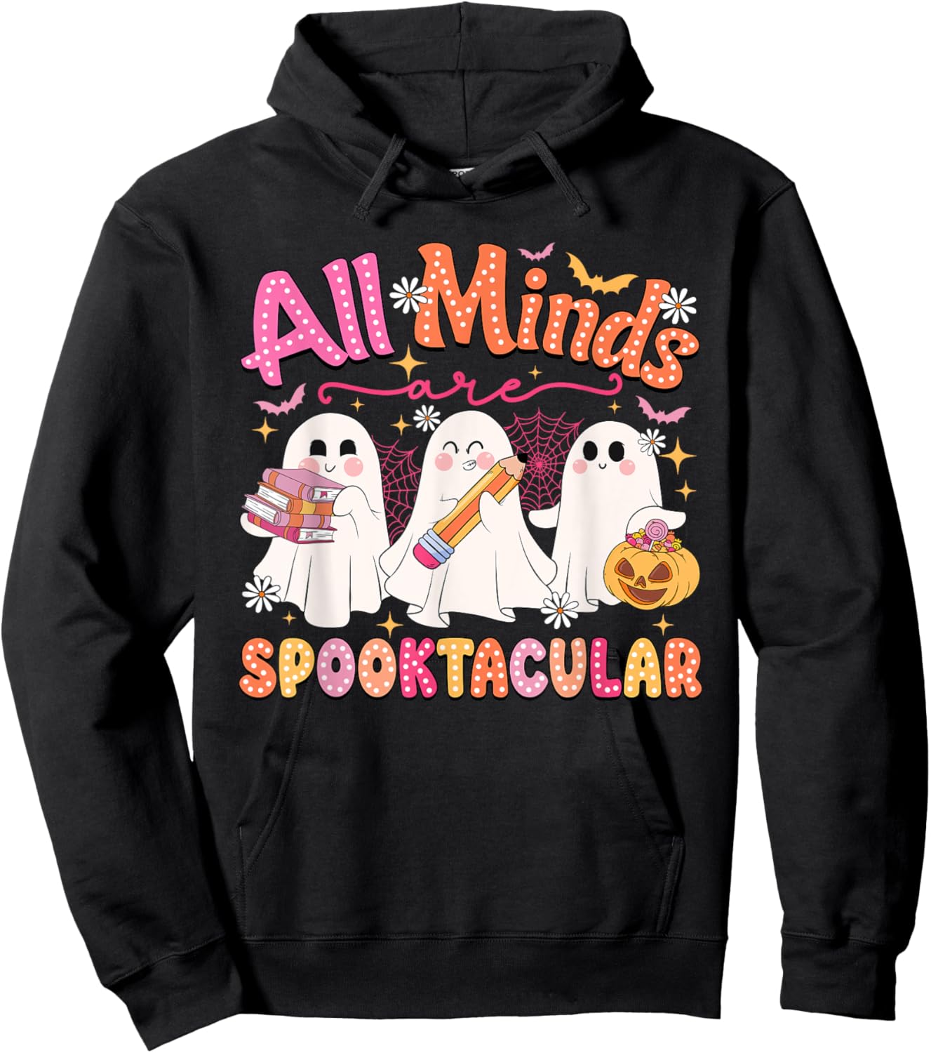 All Minds Are Spooktacular Halloween School Psychologist Hoodie - Hoodie | Black
