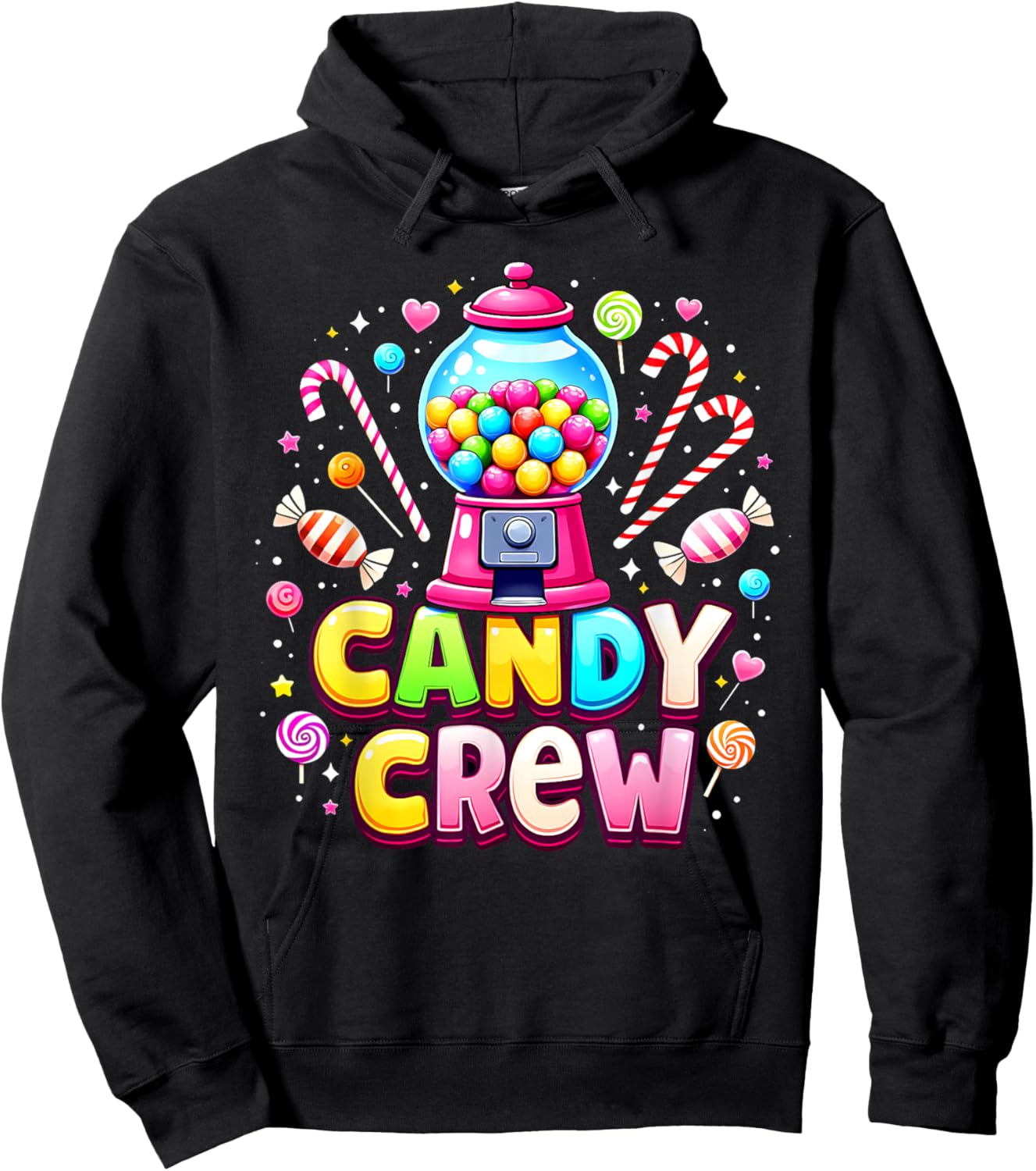 Candy Crew Candy Costume Men Women Kids Matching family Hoodie - Hoodie | Black