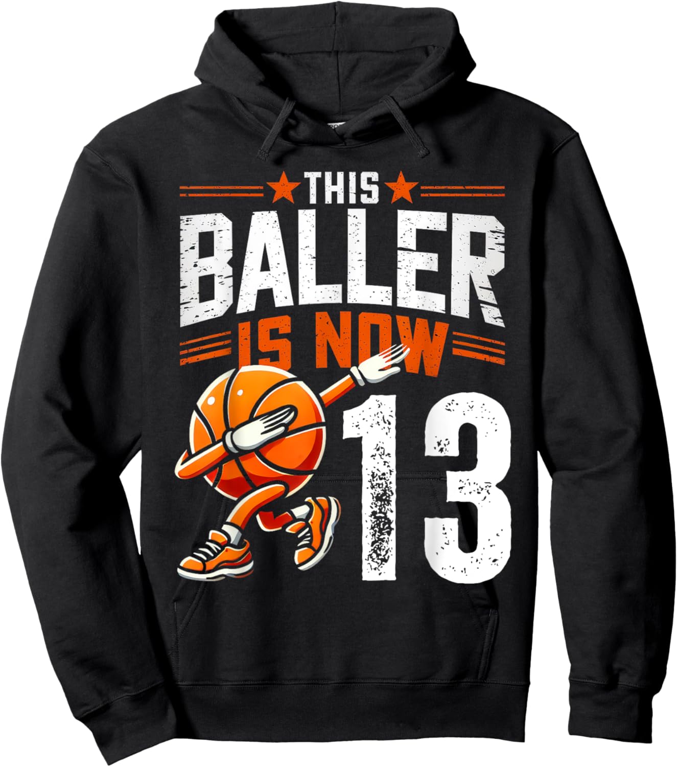 This Baller Is Now 13 Years Old Basketball 13th Birthday Hoodie - Hoodie | Black