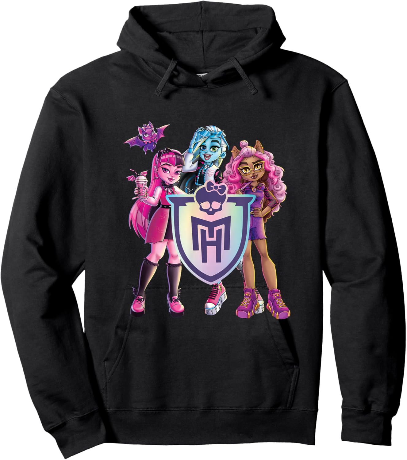 Monster High - Draculaura, Frankie, Clawdeen Hoodie - Hoodie | Black