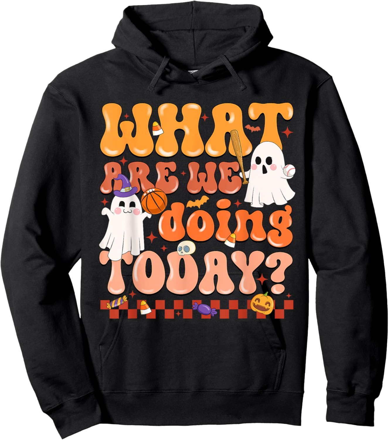 What Are We Doing Today Halloween PE Spooky Teacher Hoodie - Hoodie | Black