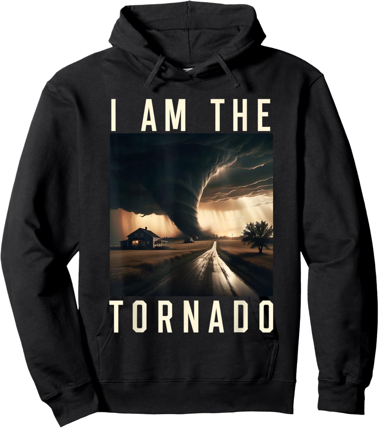 I Am The Tornado Costume Storm Hurricane Meteorologist Hoodie - Hoodie | Black