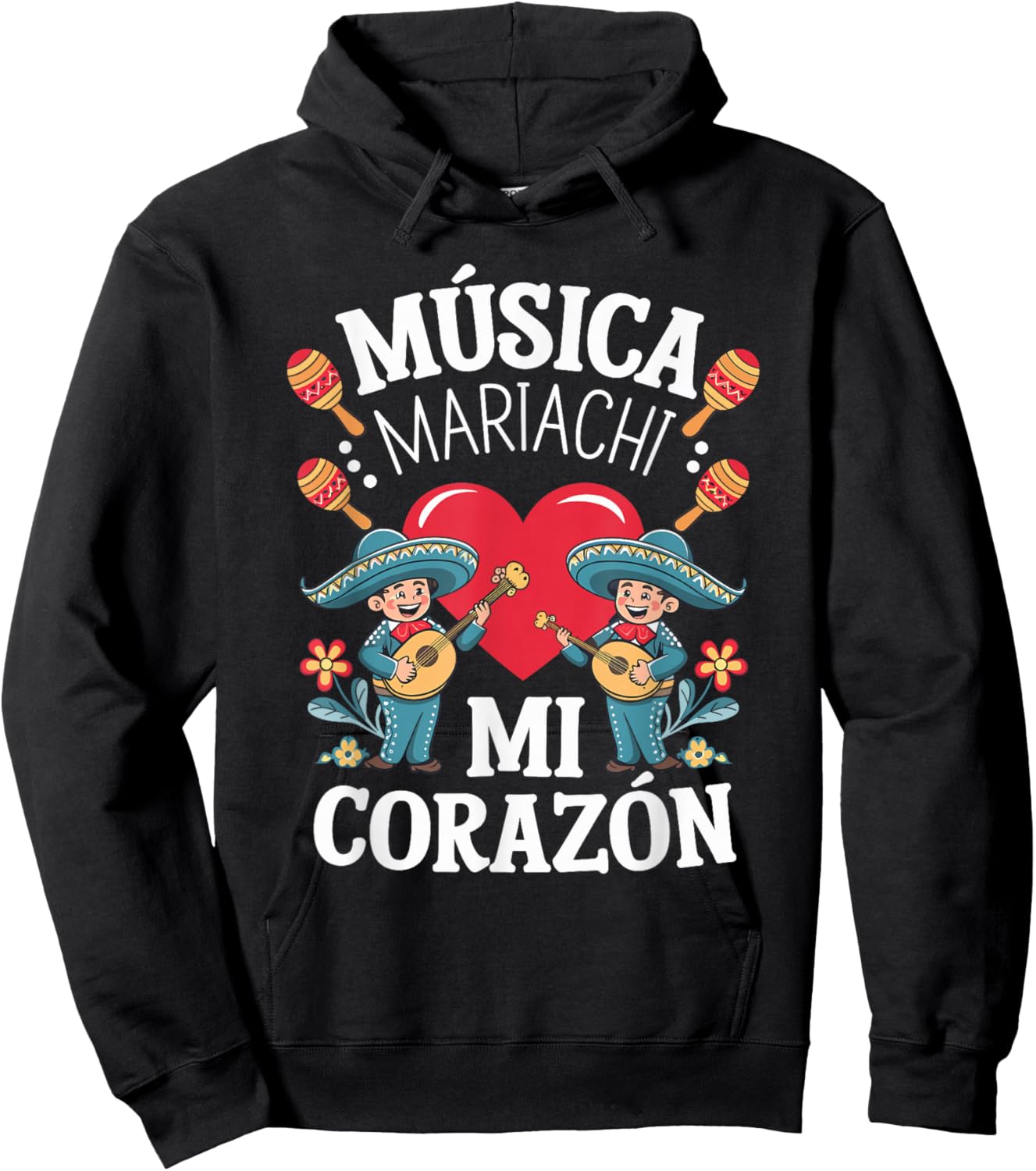 Traditional Mexican Cultural Music Mariachi Lover Fiesta Hoodie - Hoodie | Black
