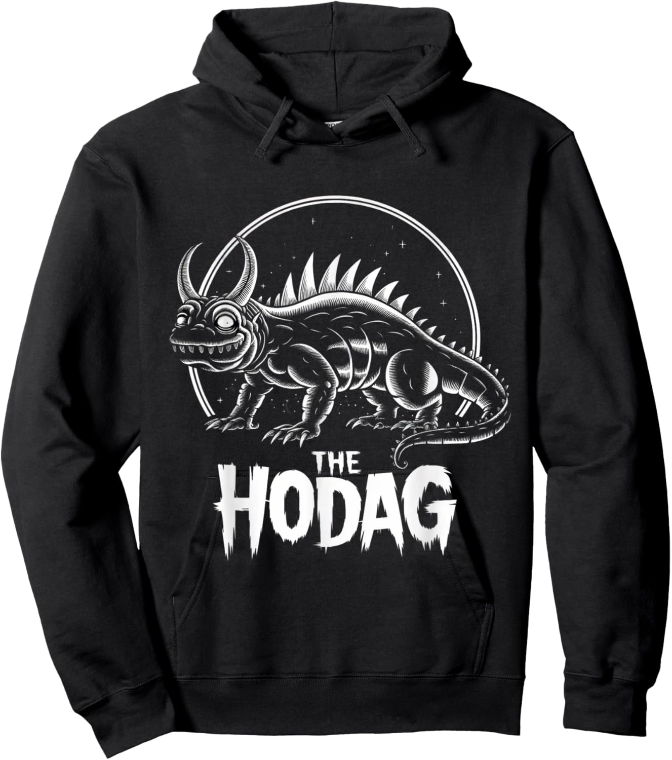 Hodag Mythical Creature Retro Cryptid Spooky Wisconsin Hoodie - Hoodie | Black