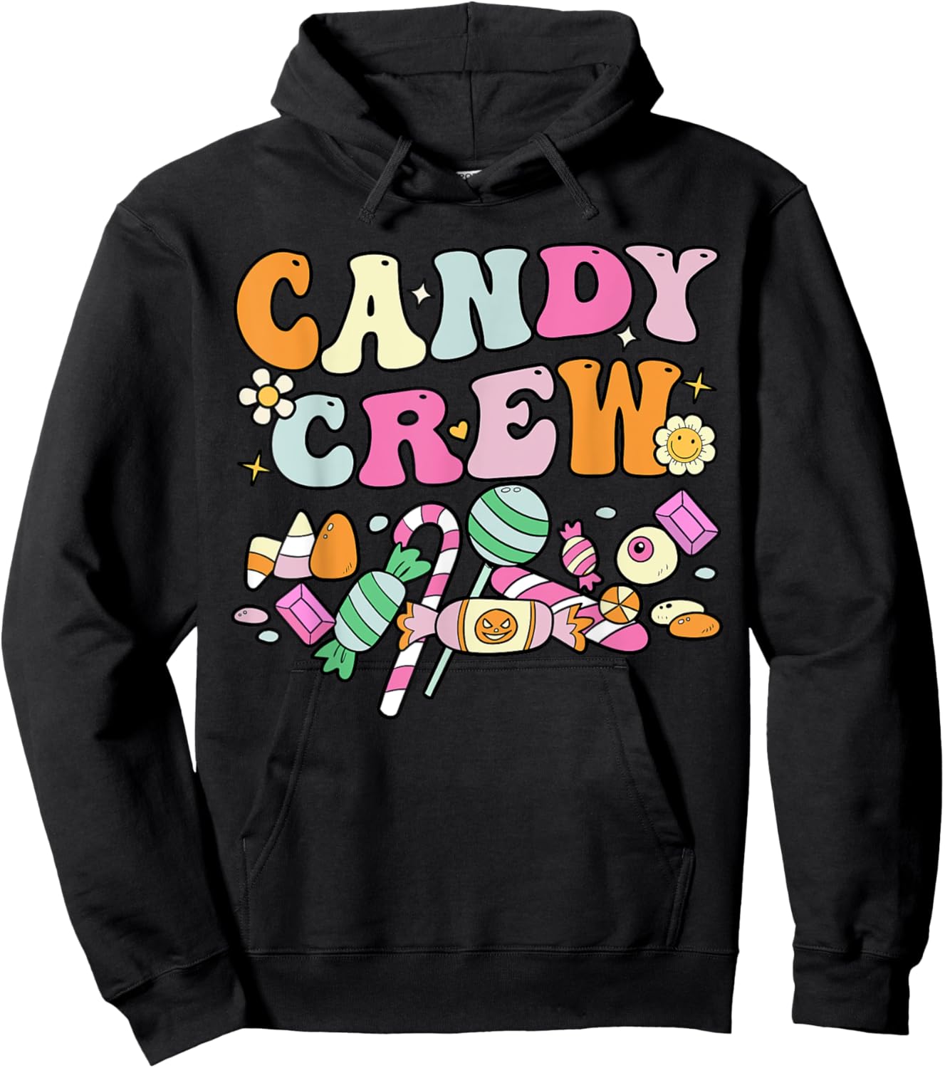 Groovy Halloween Candy Crew, Candyland Sour Patch Hoodie - Hoodie | Black