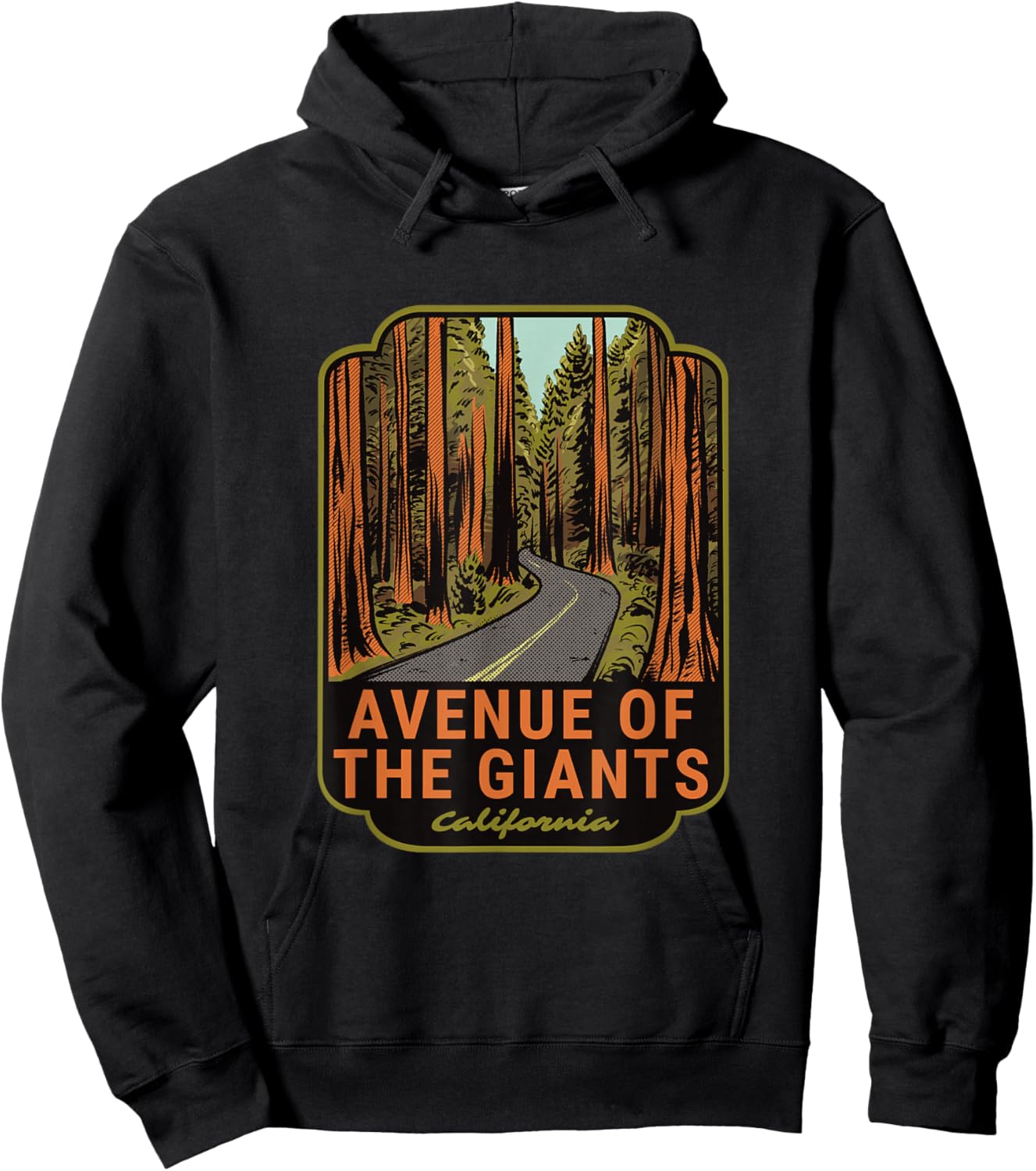 Avenue of the Giants California Hoodie - Hoodie | Black