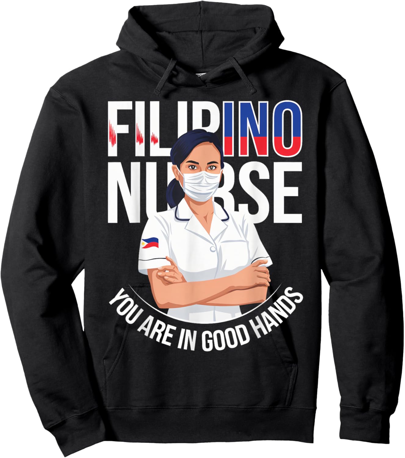 Proud Filipino Nurse Pinoy Heritage Pilipinas Philippines US Hoodie - Hoodie | Black