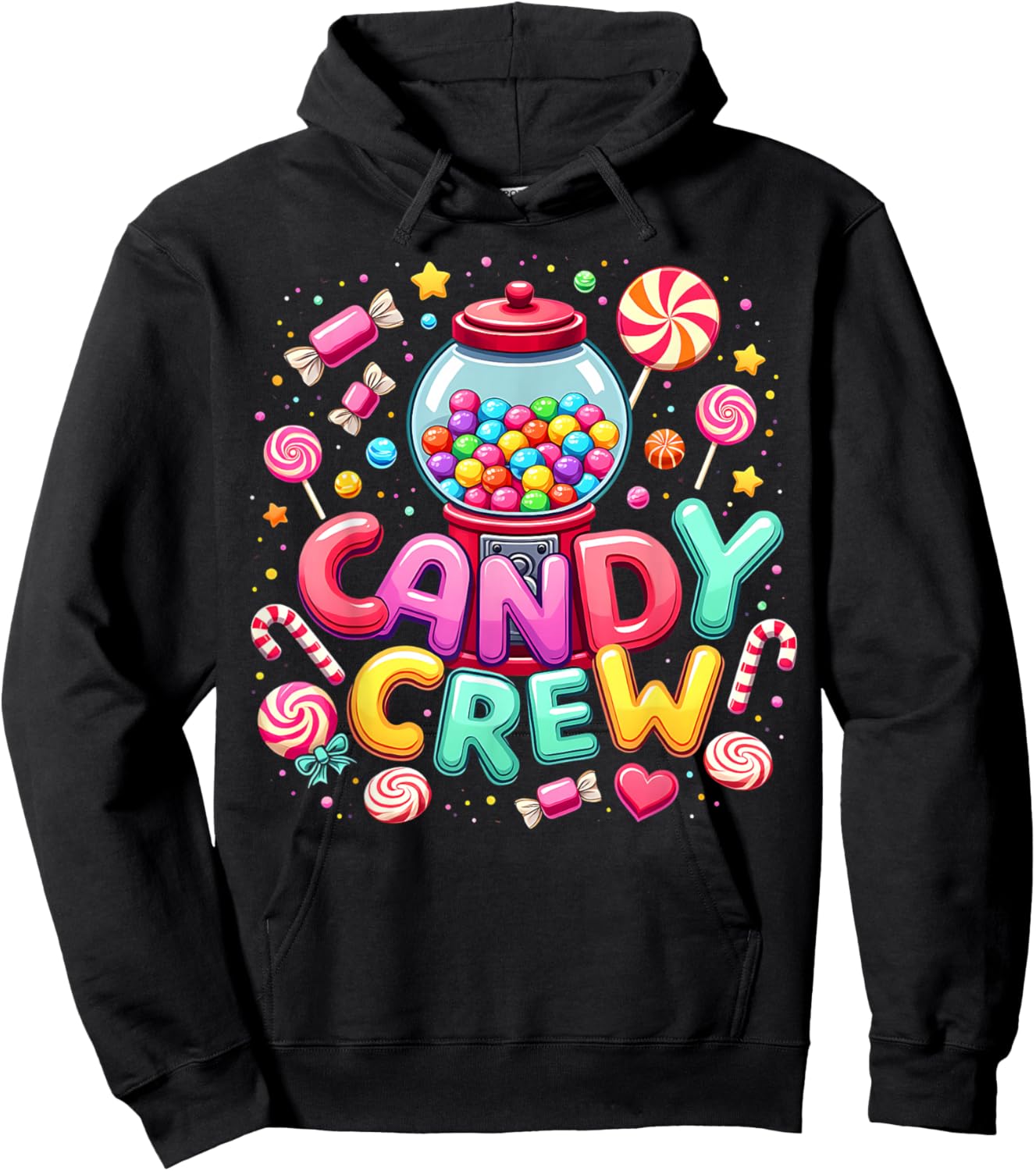 Candy Crew Candy Costume Men Women Kids Matching family Hoodie - Hoodie | Black