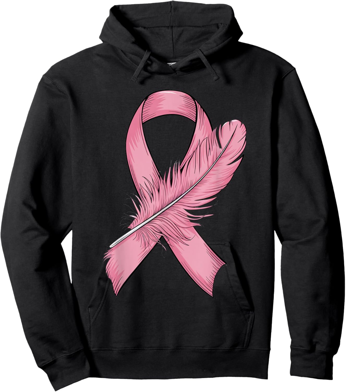 Pink Ribbon Breast Cancer Awareness Hoodie - Hoodie | Black