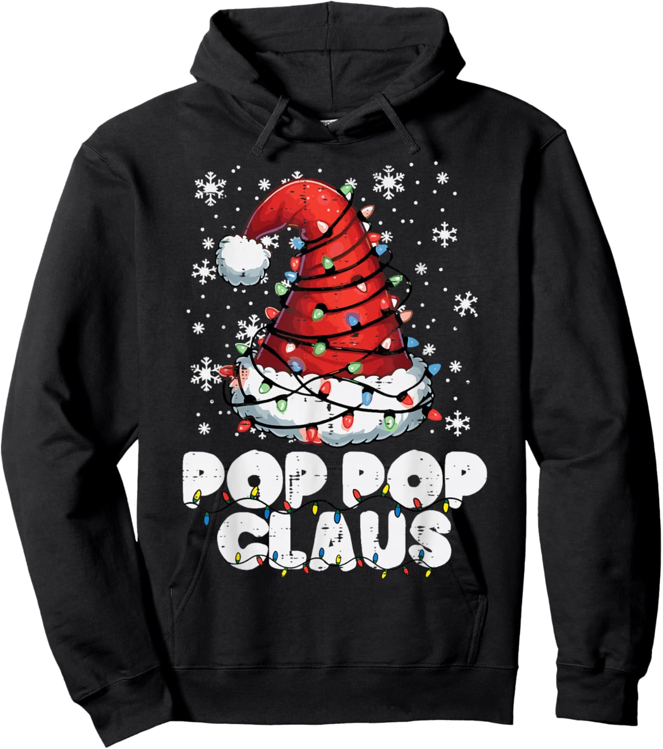 Christmas Grandpa Pop Pop Clause Xmas Papa Family Match Men Hoodie - Hoodie | Black