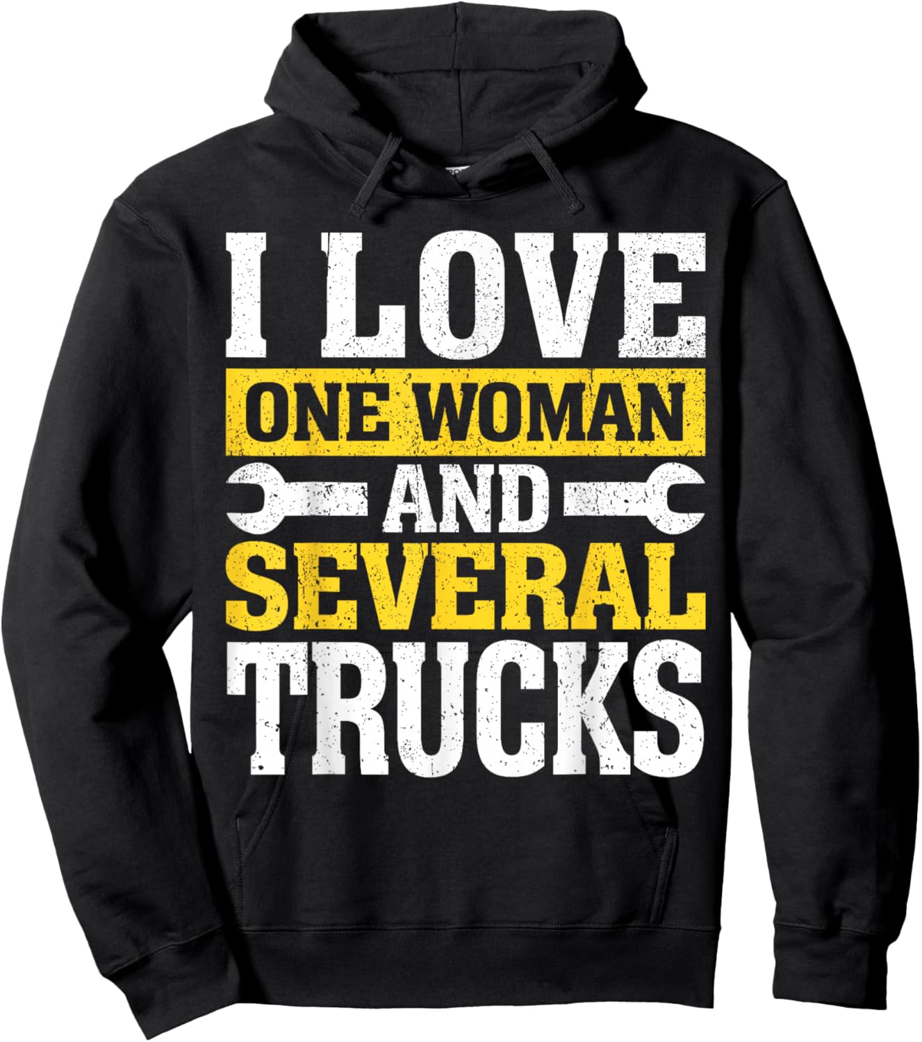 I Love One Woman And Several Trucks Mechanical Engineer Hoodie - Hoodie | Black