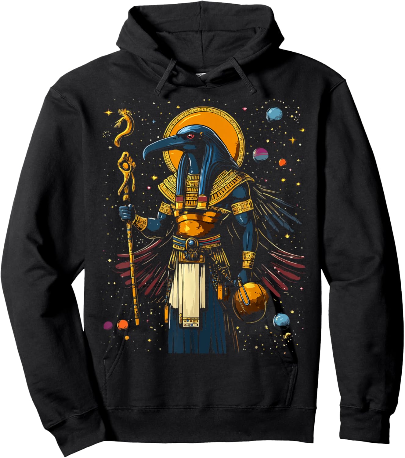 Thoth Egyptian God Egyptian Mythology Pyramid Ancient Egypt Hoodie - Hoodie | Black