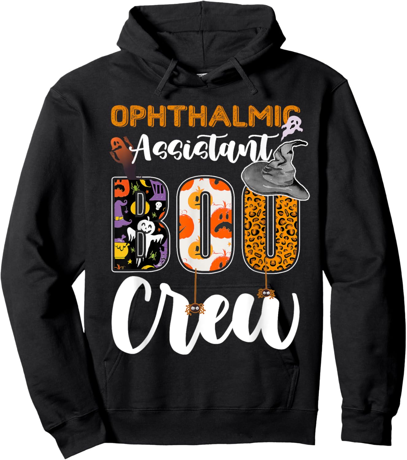 Ophthalmic Assistant Boo Crew Halloween Matching Ophthalmic Hoodie - Hoodie | Black