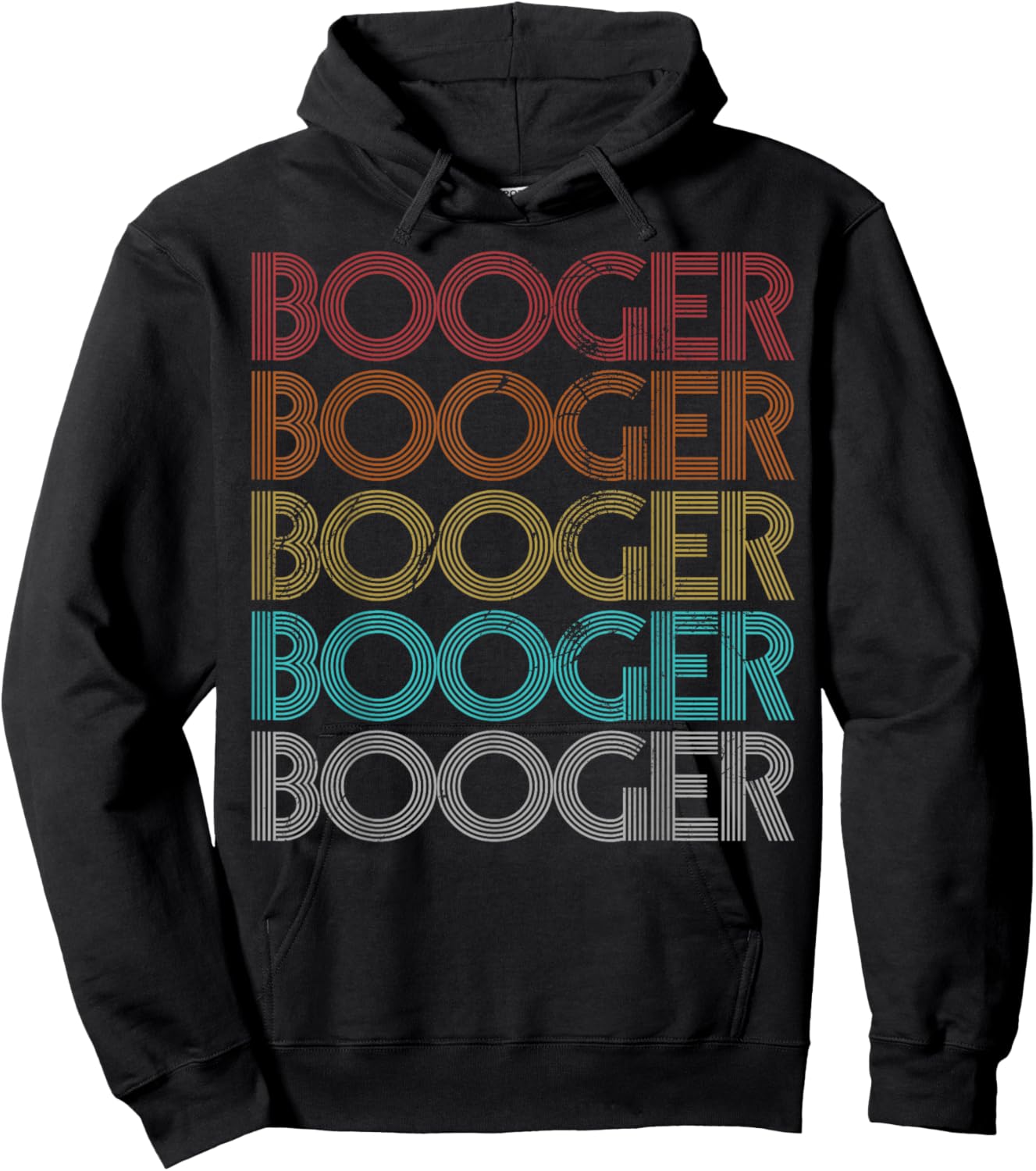 Retro Vintage Booger Hoodie - Hoodie | Black